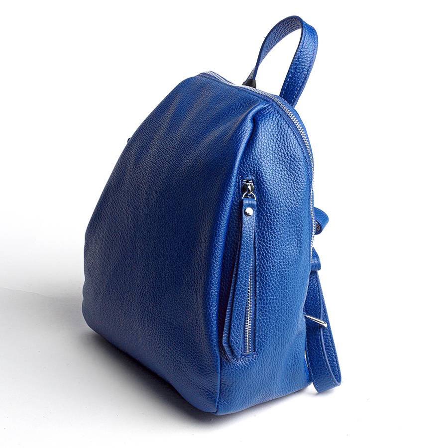 Laura Di Maggio ZIP – zainetto in pelle dollaro blu elettrico Saldi Di Fabbrica