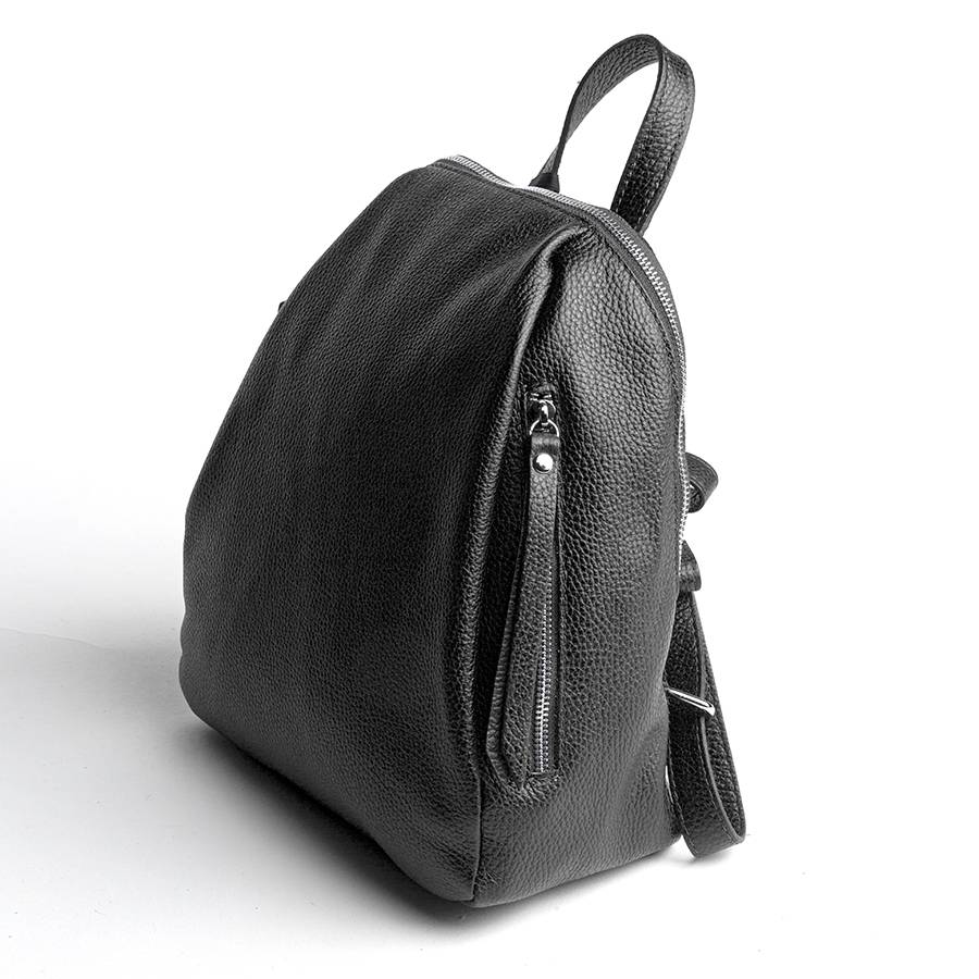 Laura Di Maggio ZIP – zainetto in pelle dollaro nero Vendite Flash