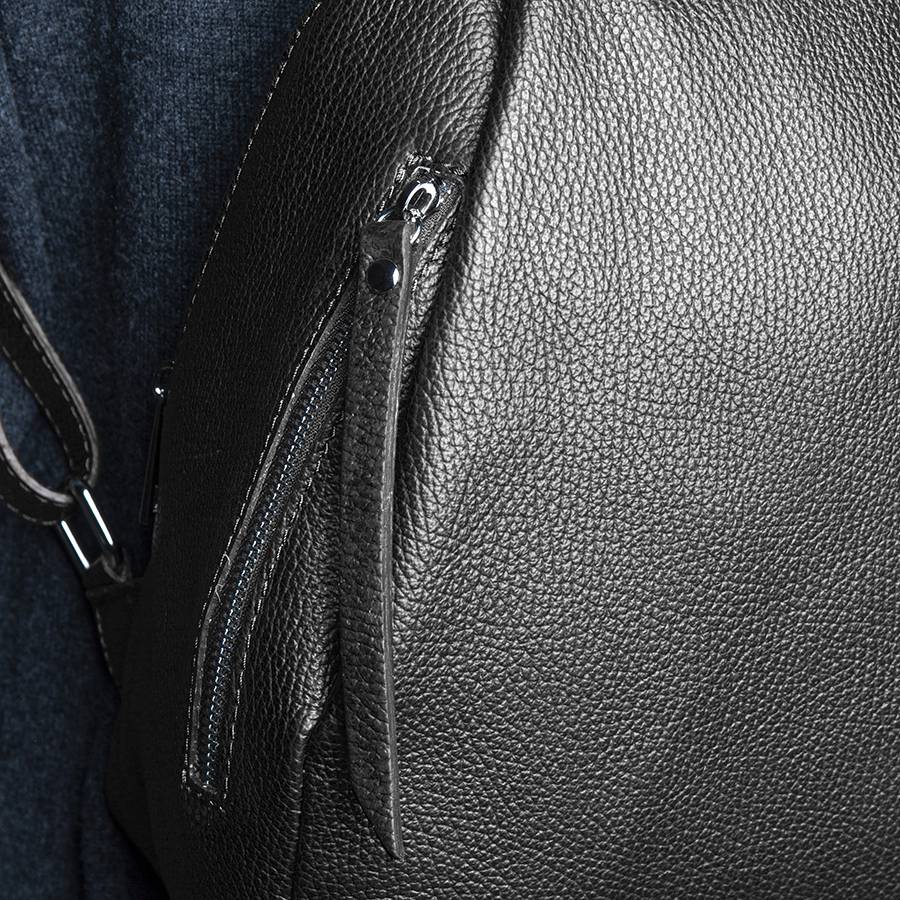 Laura Di Maggio ZIP – zainetto in pelle dollaro nero Vendite Flash