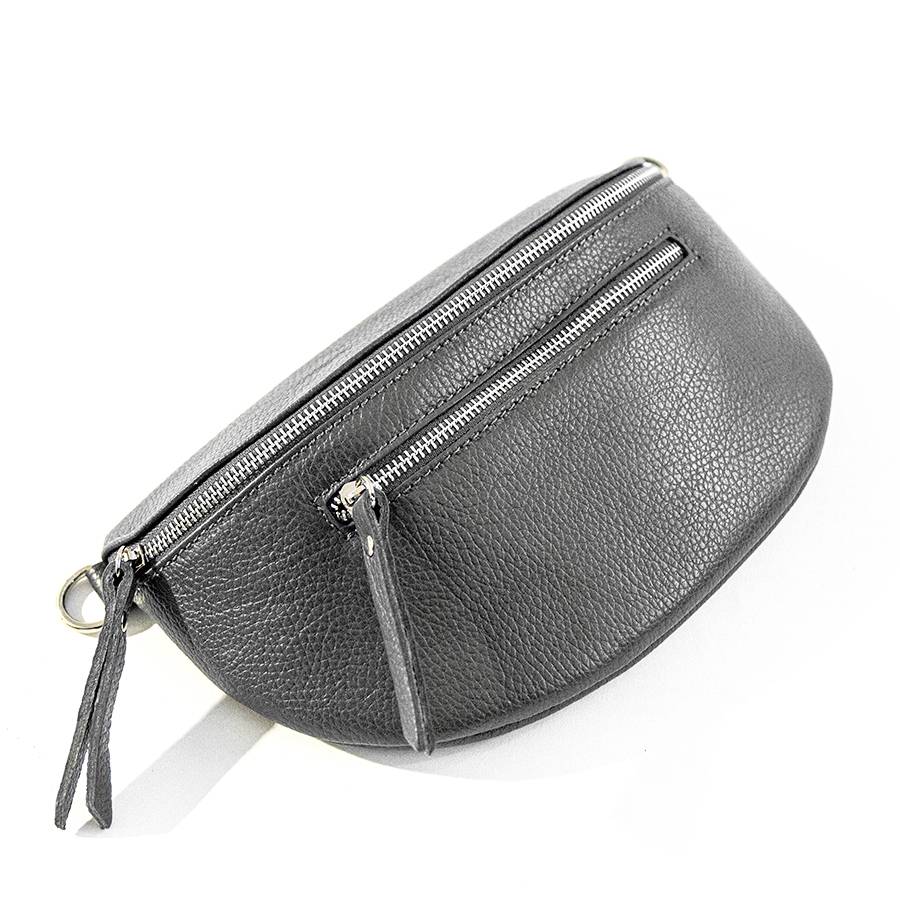 Laura Di Maggio MARSUPIO in pelle dollaro grigio Negozio