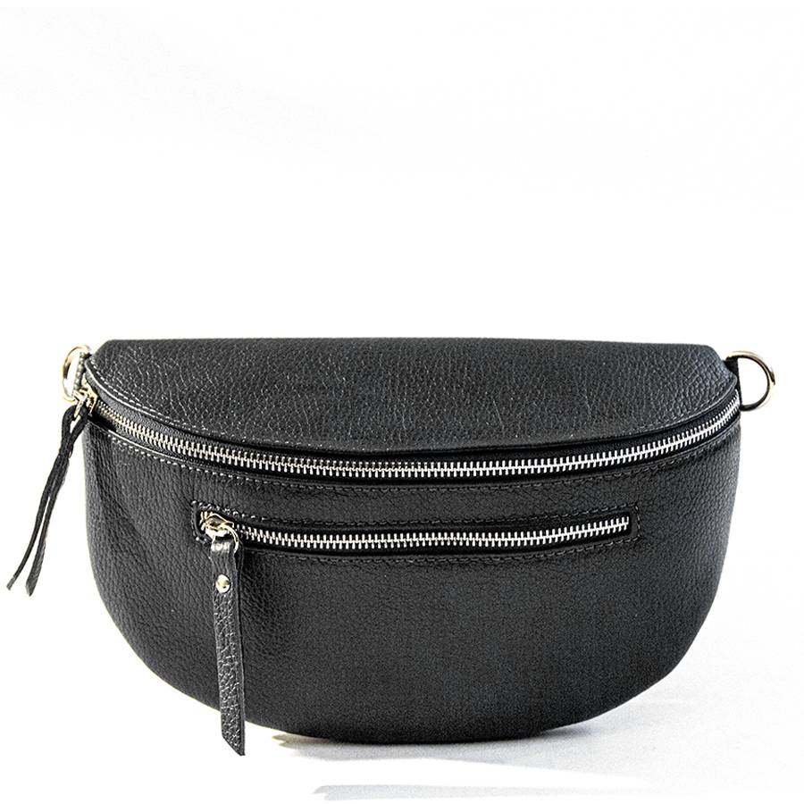 Laura Di Maggio MARSUPIO in pelle dollaro nero In Saldo