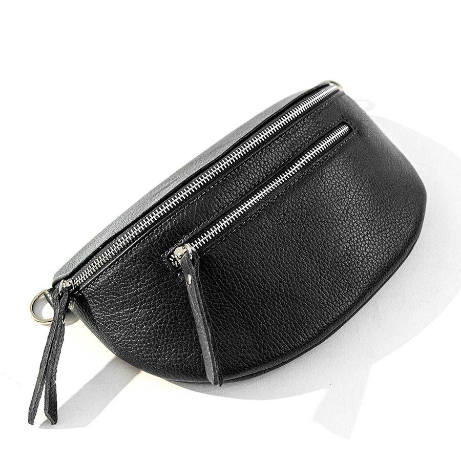 Laura Di Maggio MARSUPIO in pelle dollaro nero In Saldo