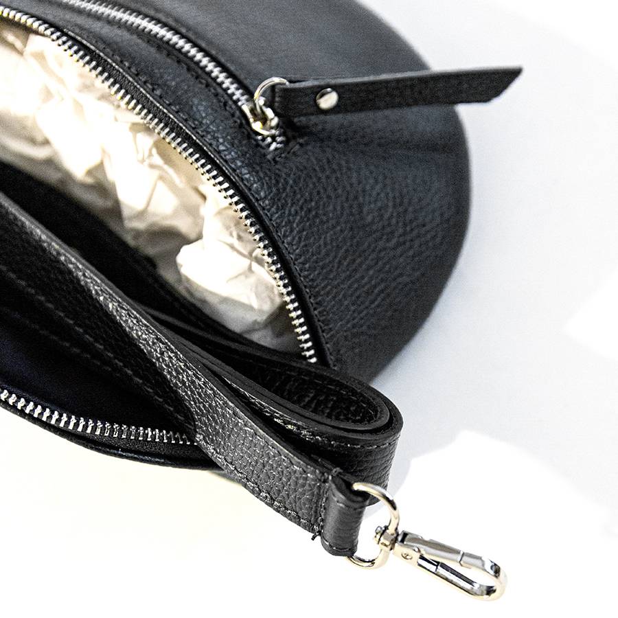 Laura Di Maggio MARSUPIO in pelle dollaro nero In Saldo