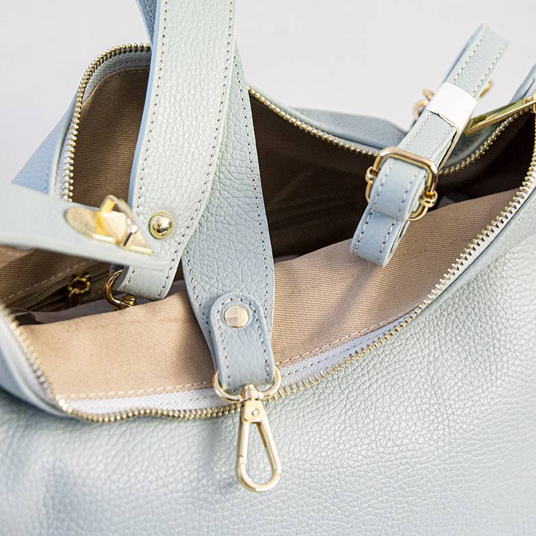 Laura Di Maggio STEFY – Sacca a spalla in pelle dollaro azzurro Promozione Limitata