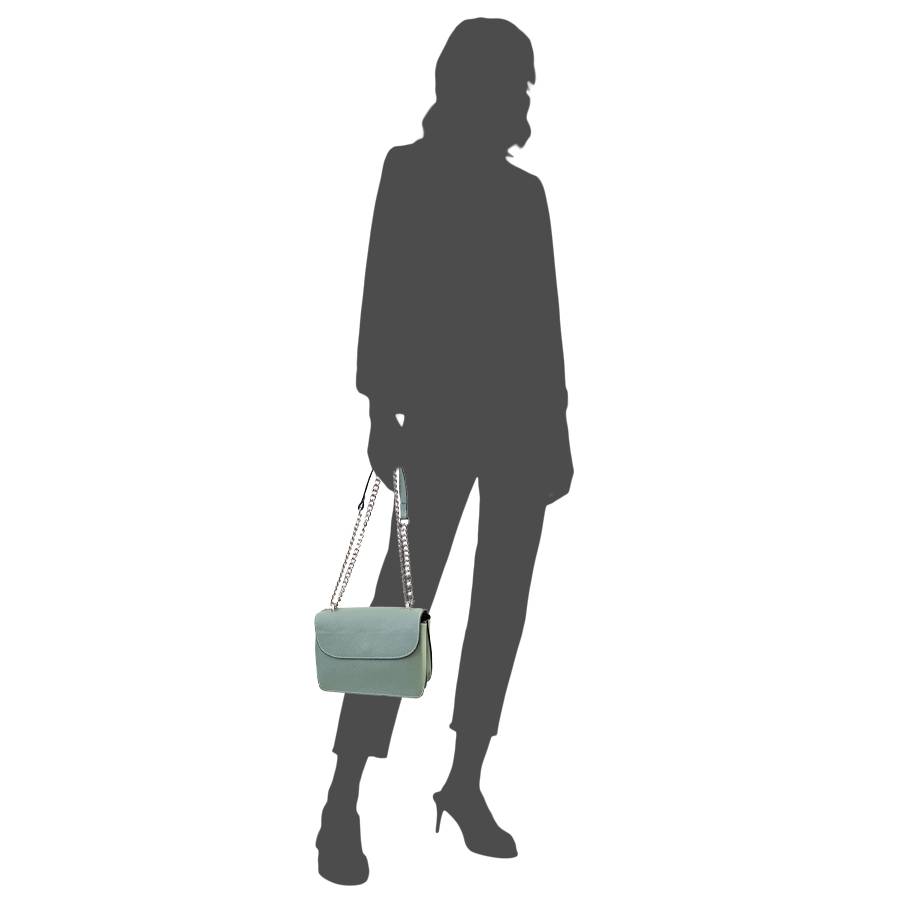 Laura Di Maggio TITTI – Postina a spalla in pelle dollaro menta Shopping Online