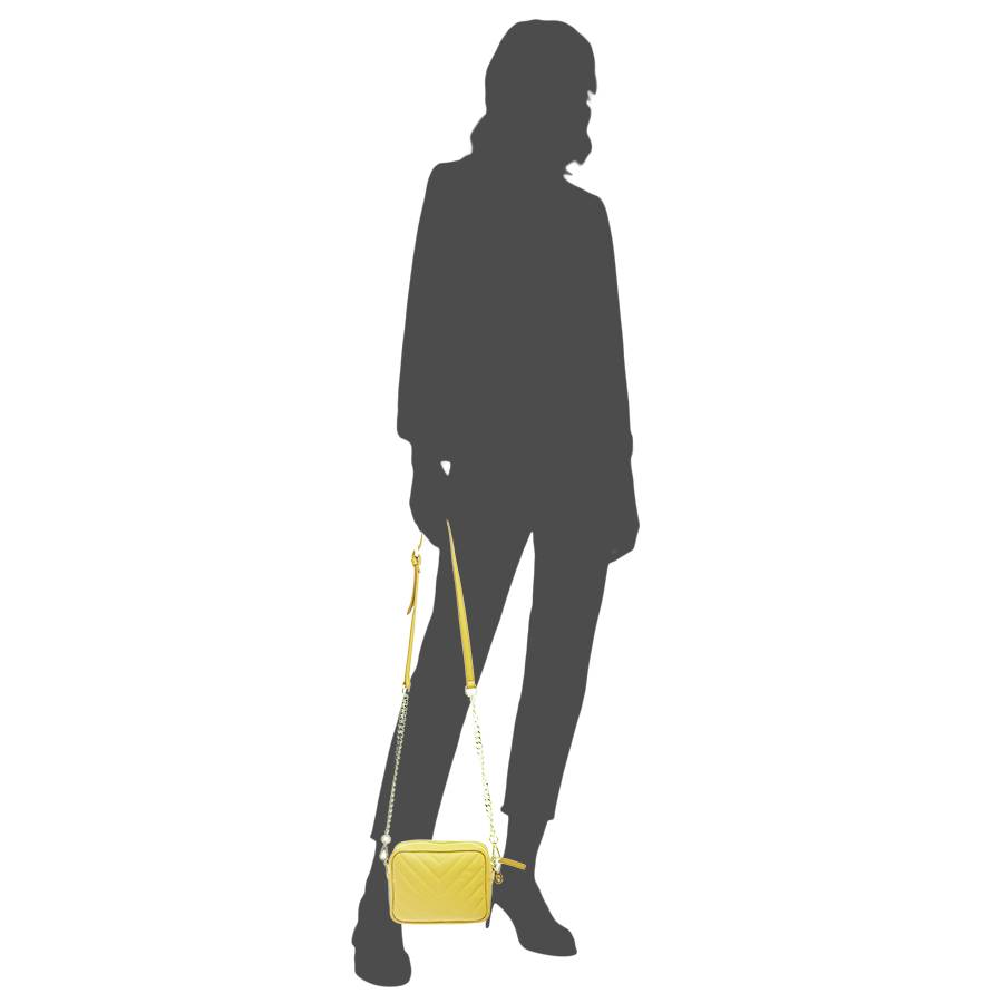 Laura Di Maggio COCCA – Borsa da Sera in Pelle Soft Trapuntato – Lime Affare Del Giorno