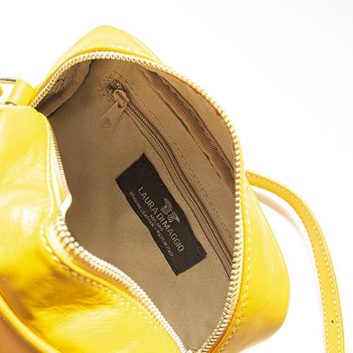 Laura Di Maggio COCCA – Borsa da Sera in Pelle Soft Trapuntato – Senape Prezzo Ridotto