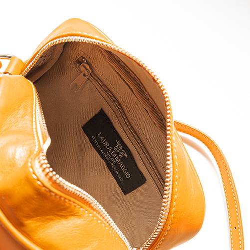 Laura Di Maggio COCCA – Borsa da Sera in Pelle Soft Trapuntato – Arancione Sottocosto