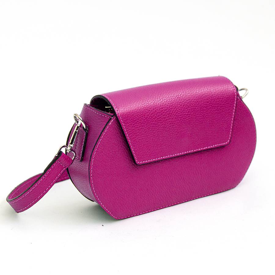 Laura Di Maggio HEDY – Postina con patta in pelle fuxia In Vendita