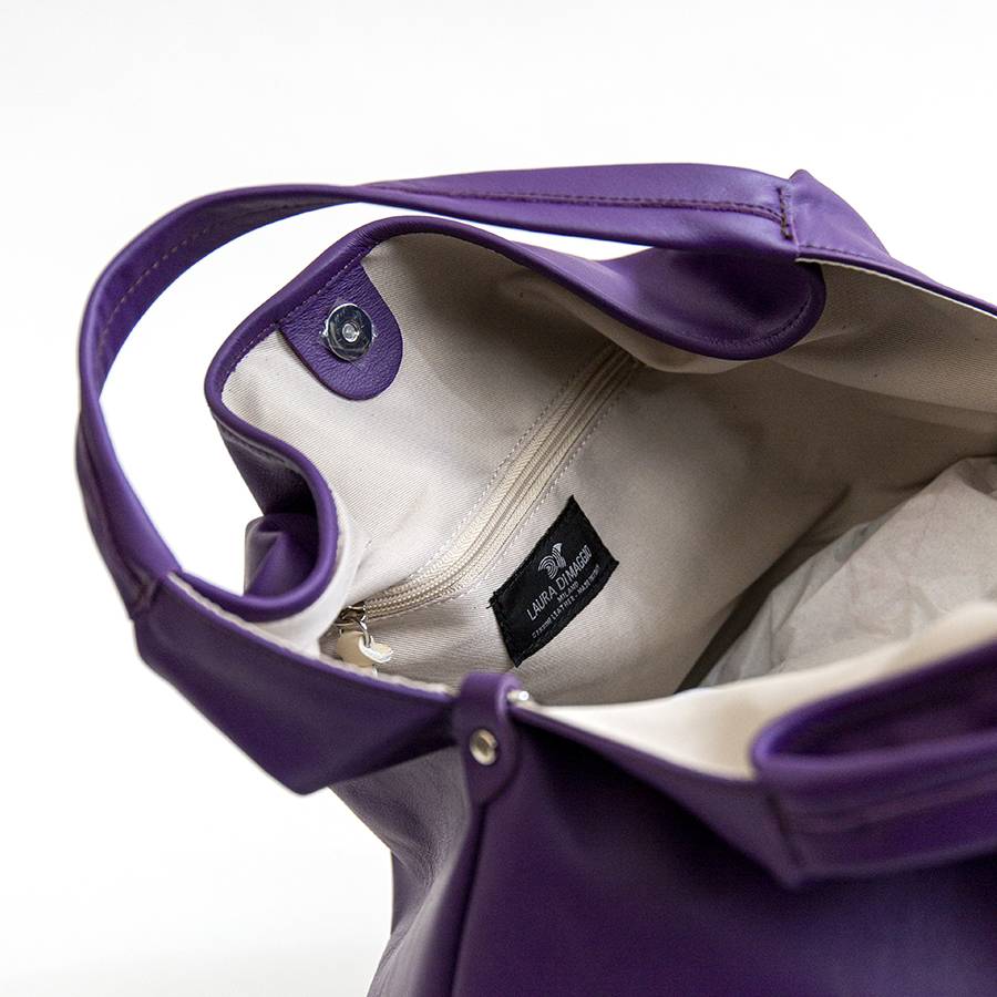 Laura Di Maggio ELSA – Sacca maxi in pelle nappa viola Hotsell