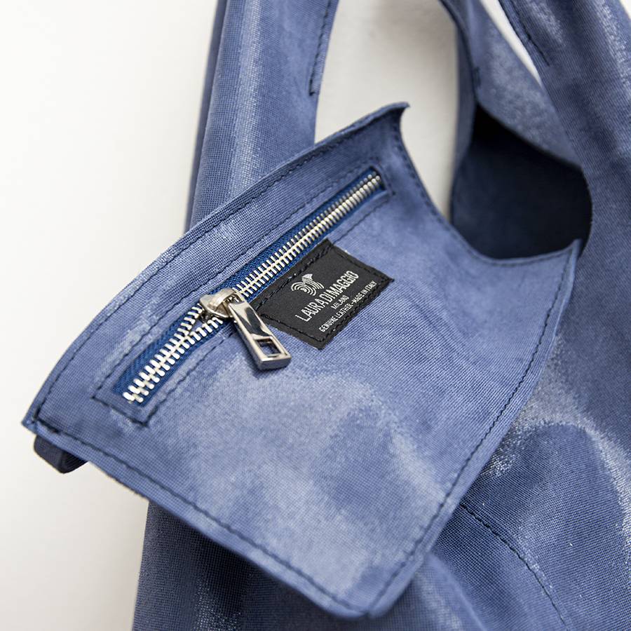 Laura Di Maggio LE SAC – sacca in pelle glitter blu Novità