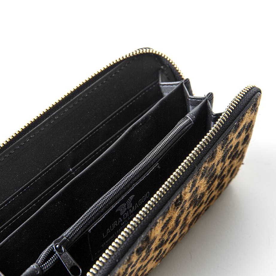 Laura Di Maggio Leopard – portafoglio in cavallino stampato Promozione
