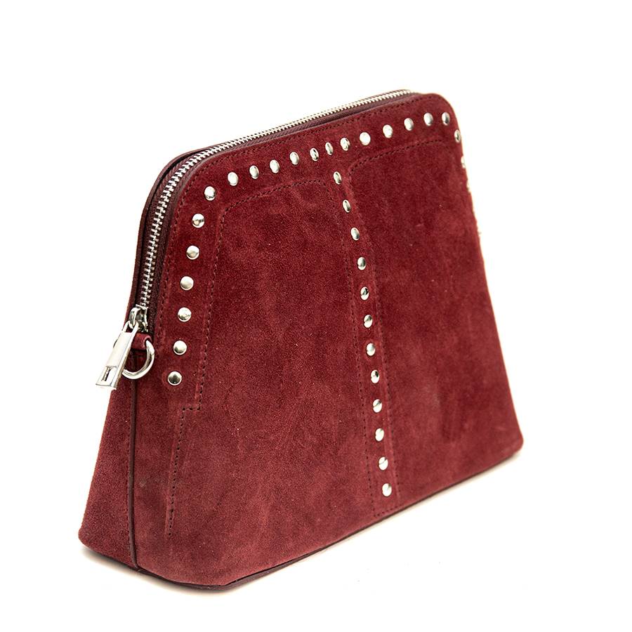 Laura Di Maggio DOROTEA – Borsa in Pelle da Sera – Camoscio Bordeaux Shopping Online