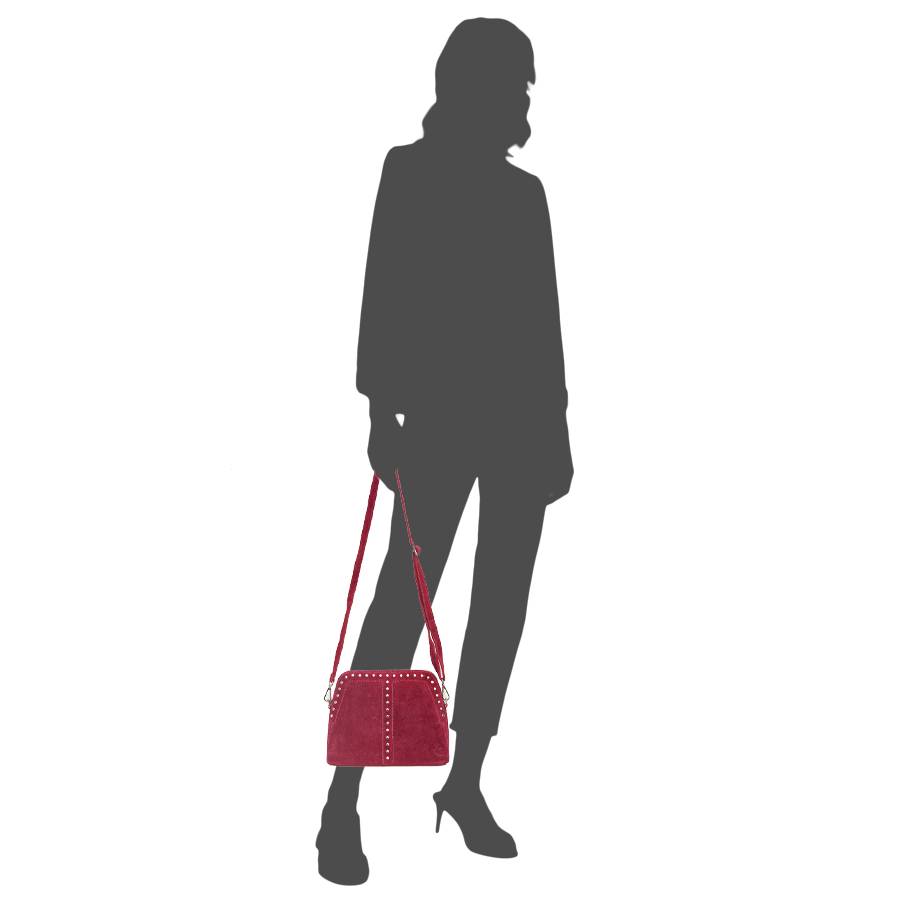 Laura Di Maggio DOROTEA – Borsa in Pelle da Sera – Camoscio Bordeaux Shopping Online
