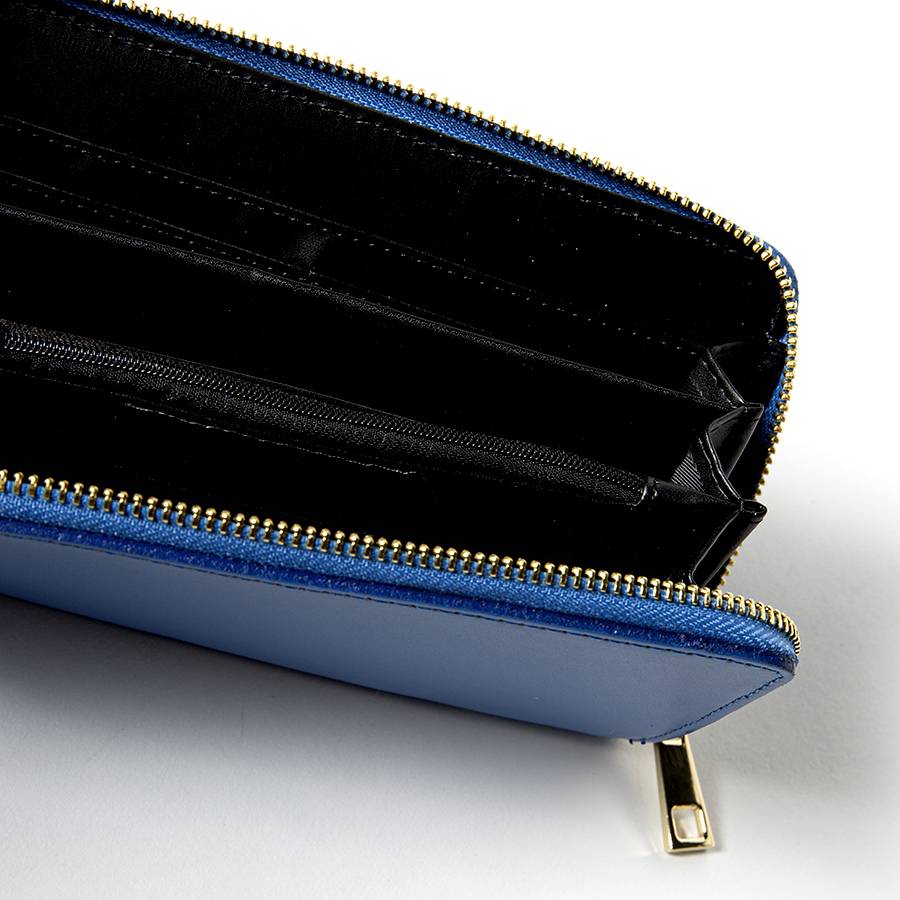 Laura Di Maggio ELEGANT – portafoglio in pelle elegant blu In Vendita