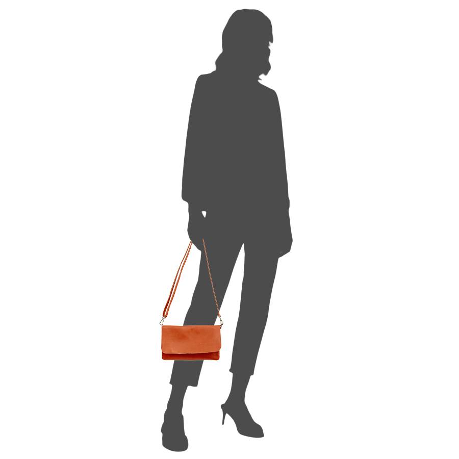 Laura Di Maggio CLAIRE – pochette sottile arancio in pelle dollaro Affare Del Giorno