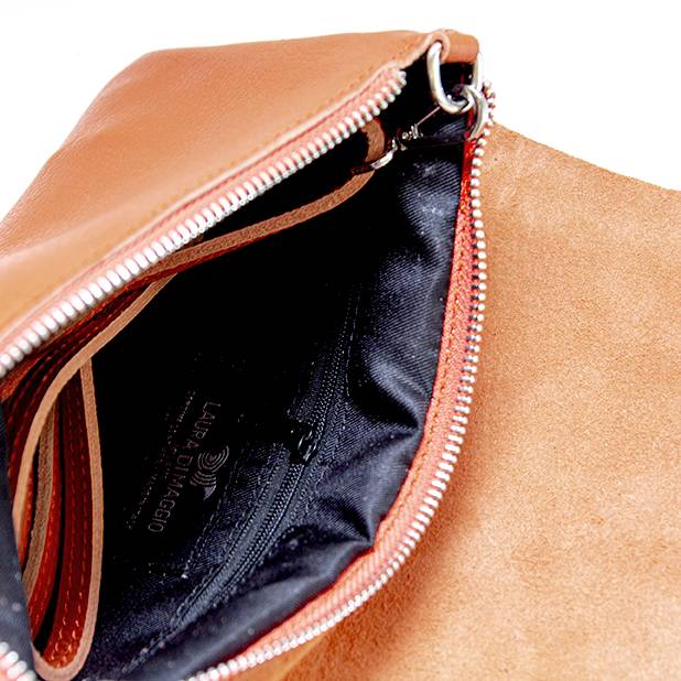 Laura Di Maggio CLAIRE – pochette sottile arancio in pelle dollaro Affare Del Giorno