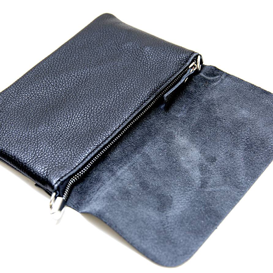 Laura Di Maggio CLAIRE – pochette sottile nera in pelle dollaro Ultimi tre giorni