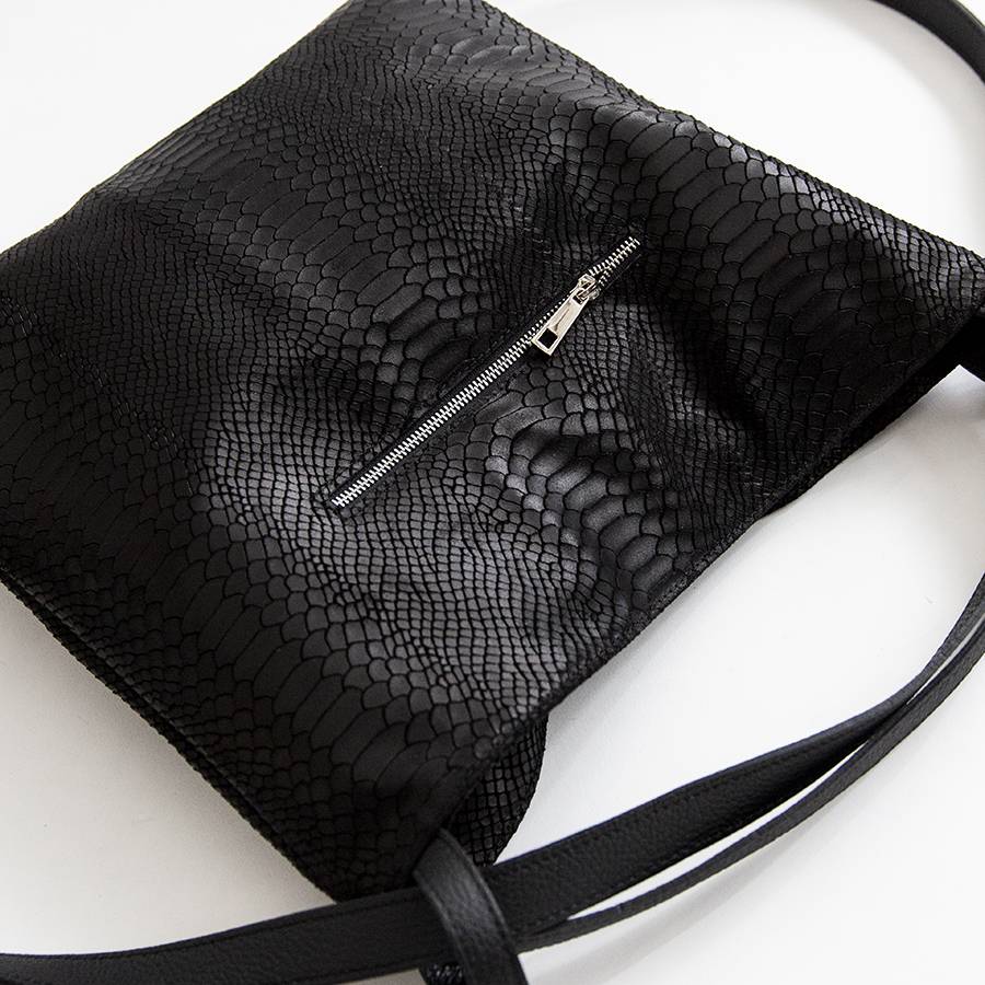 Laura Di Maggio VENICE – Zaino/borsa in pelle stampa pitone nero Online