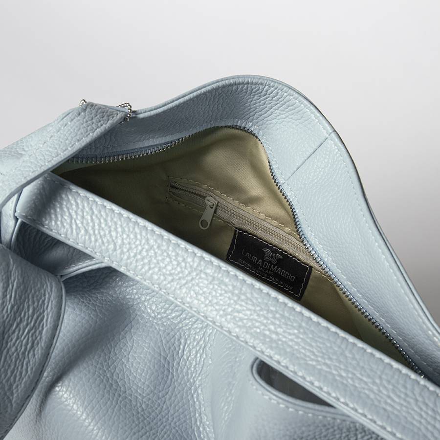 Laura Di Maggio VENICE – Zaino/borsa in pelle dollaro azzurro Offerta speciale della fabbrica