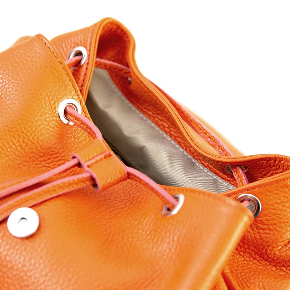 Laura Di Maggio LEIDA – Zaino in pelle dollaro arancio Negozio