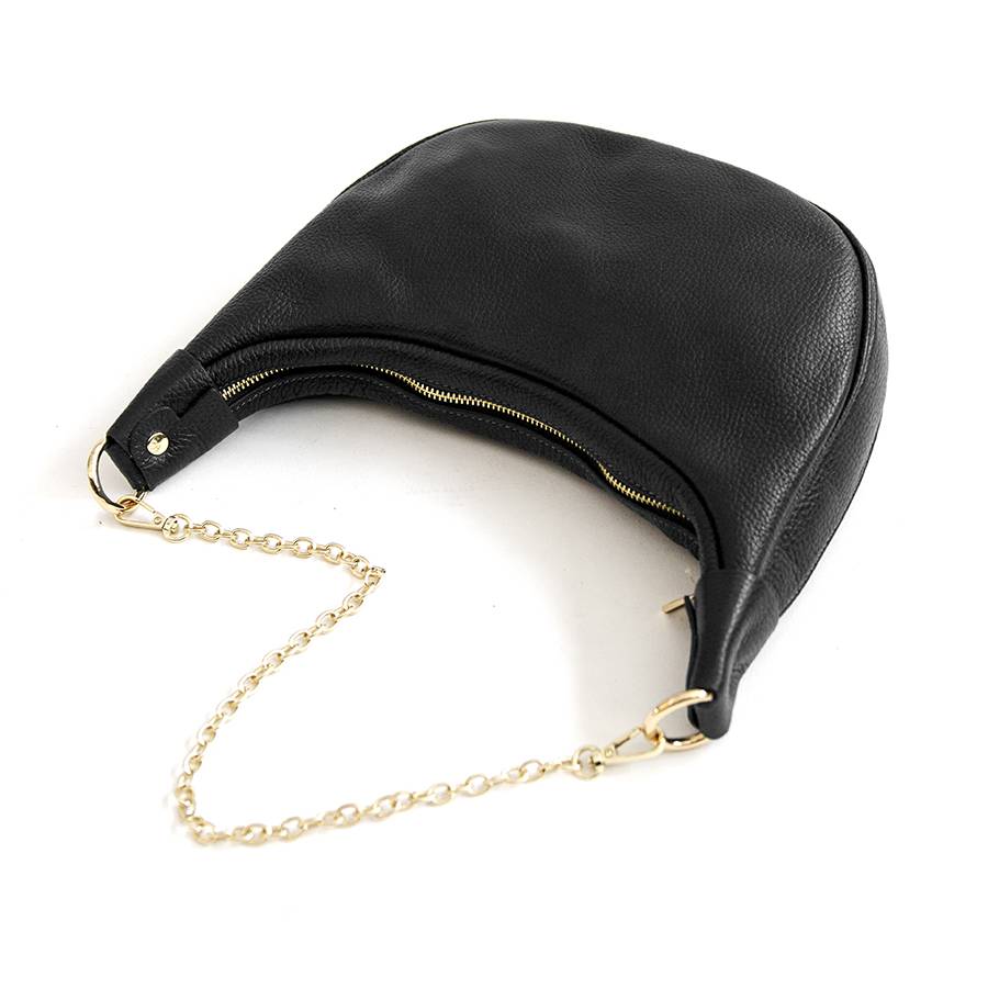 Laura Di Maggio MOON – Borsa a spalla in pelle nera Negozi Online