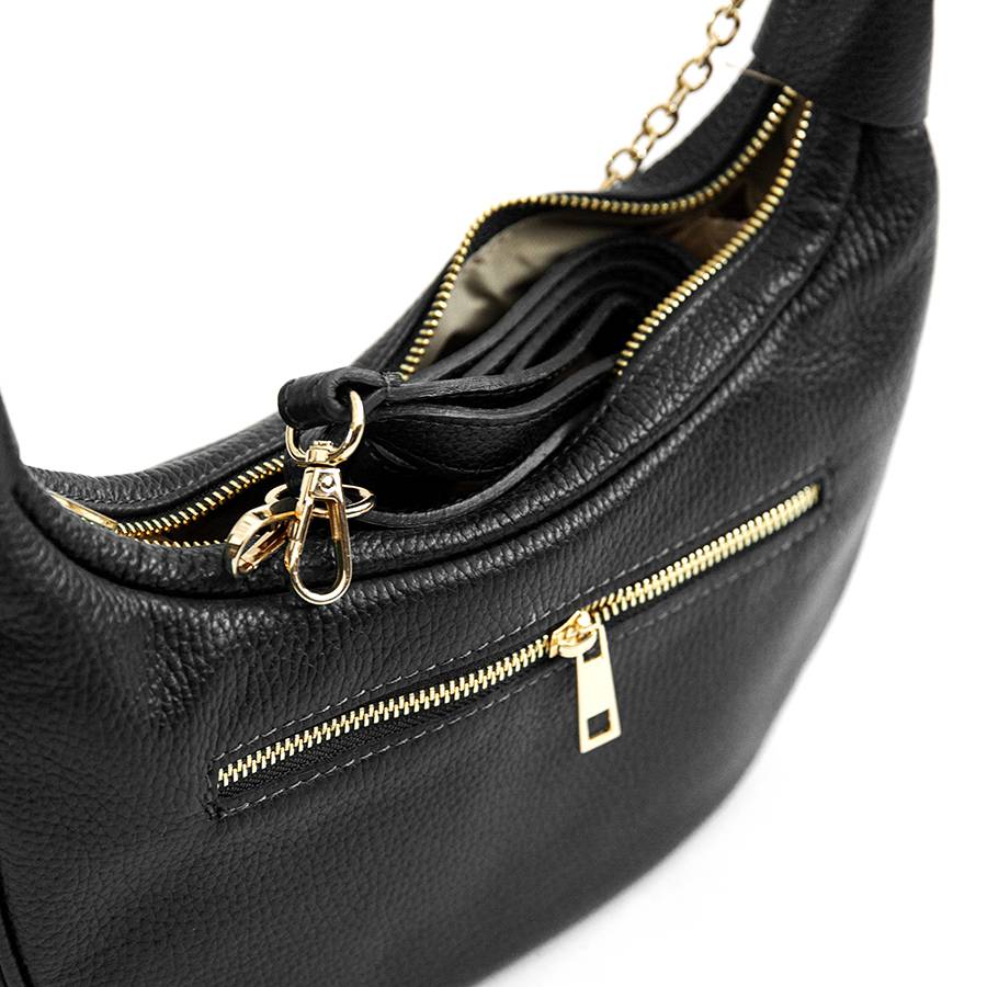 Laura Di Maggio MOON – Borsa a spalla in pelle nera Negozi Online