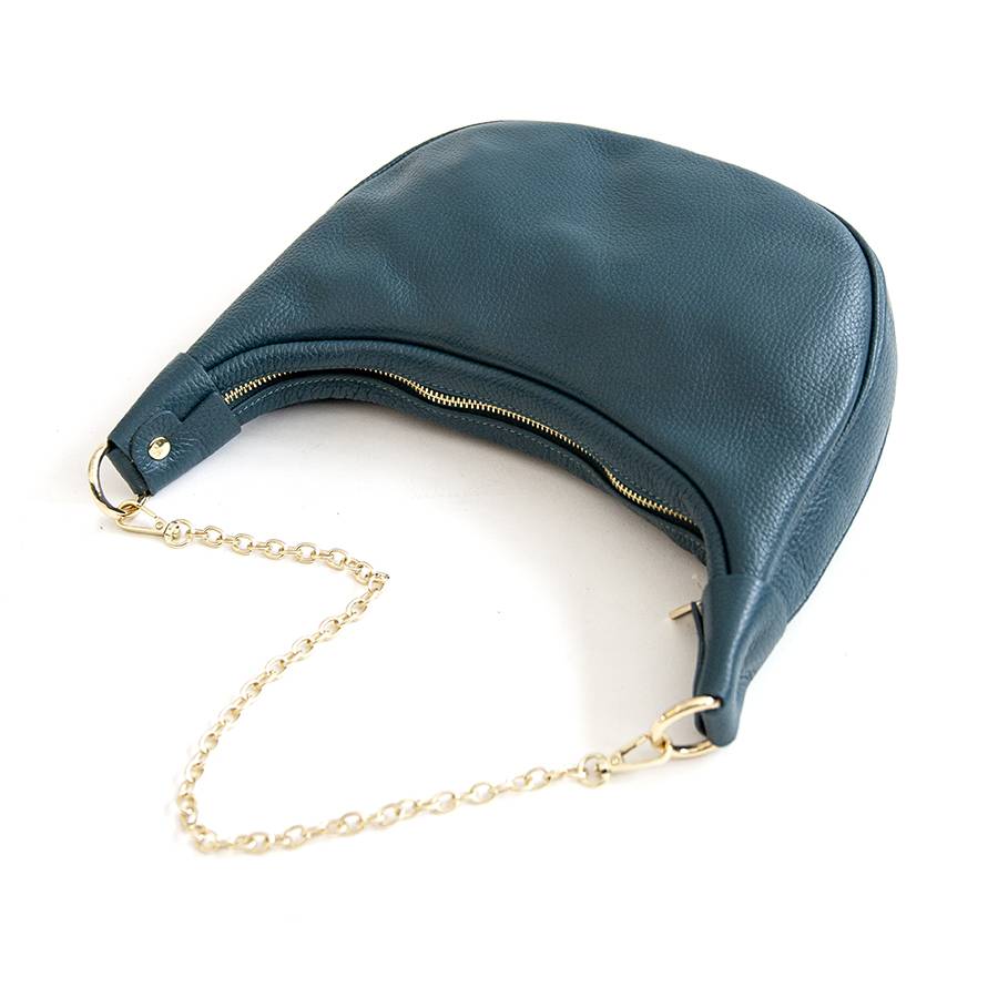 Laura Di Maggio MOON – Borsa a spalla in pelle petrolio Shopping Online