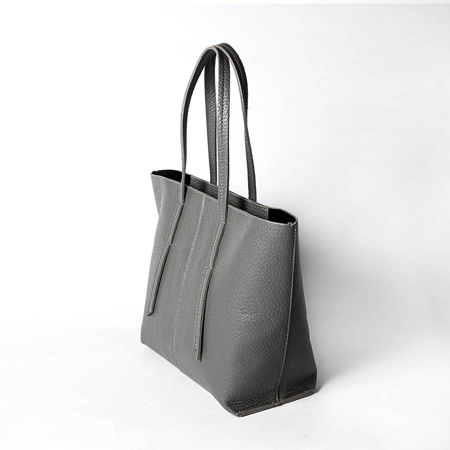 Laura Di Maggio MARGÒ Small – Shopper in pelle dollaro grigia Outlet