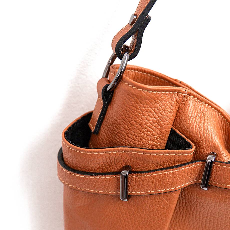 Laura Di Maggio ELYN – Borsa in pelle dollaro arancio Saldi Di Fabbrica