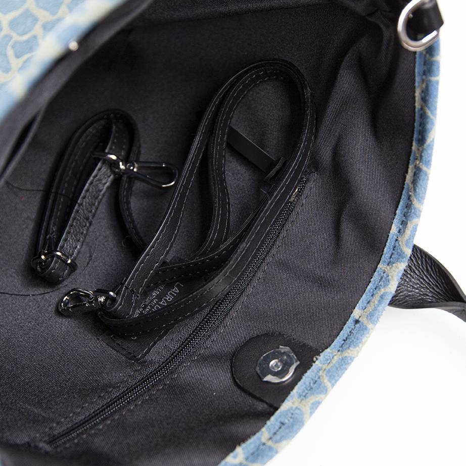 Laura Di Maggio JENNY – Borsa in camoscio stampa giraffa avio Moda