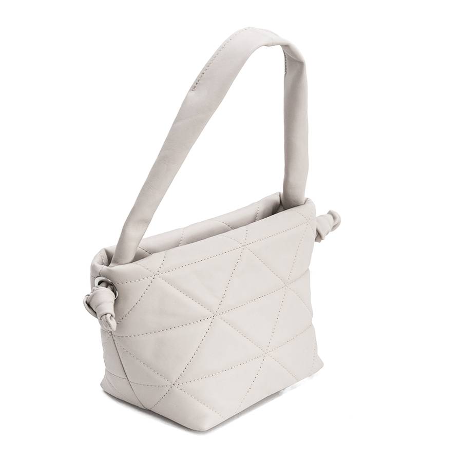Laura Di Maggio RITA – borsa in pelle soft trapuntato latte Italy