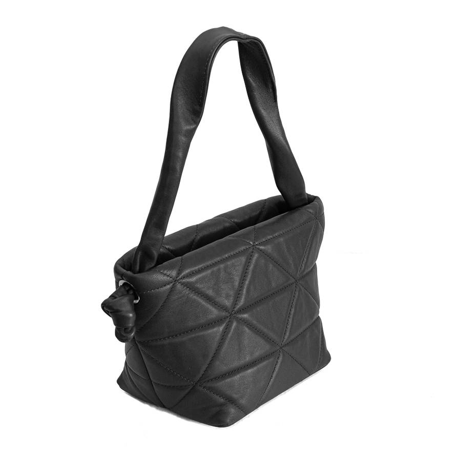 Laura Di Maggio RITA – borsa in pelle soft trapuntato nero 2025