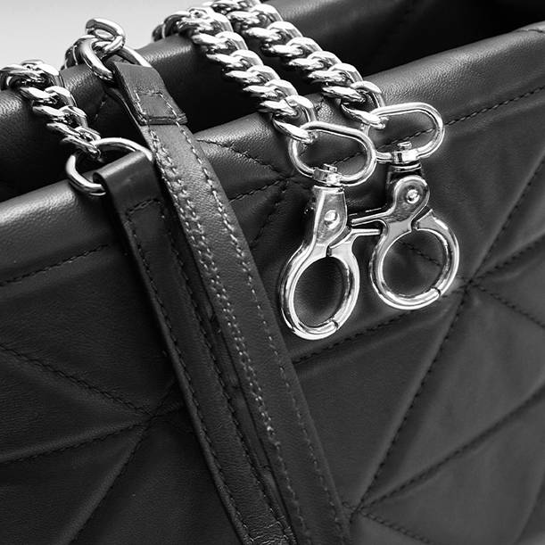 Laura Di Maggio RITA – borsa in pelle soft trapuntato nero 2025