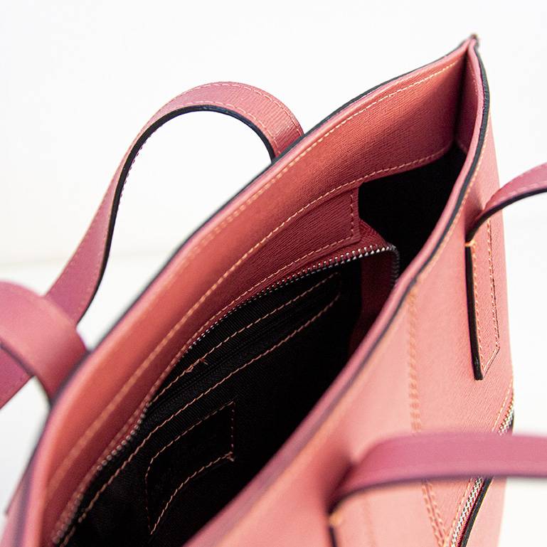 Laura Di Maggio SIMONA – Shopper in pelle saffiano rosa In Linea