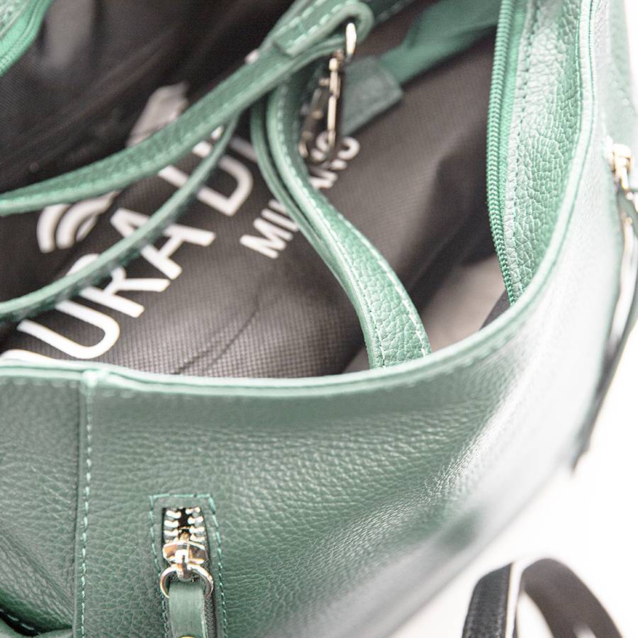 Laura Di Maggio ZIPPY – sacca in pelle con zip menta Pezzi Unici