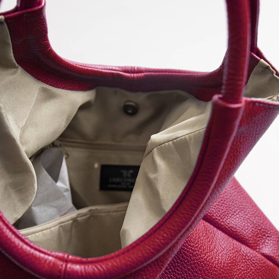 Laura Di Maggio INDIA – Maxi borsa con manico tondo in pelle azalea Fino Al -60%