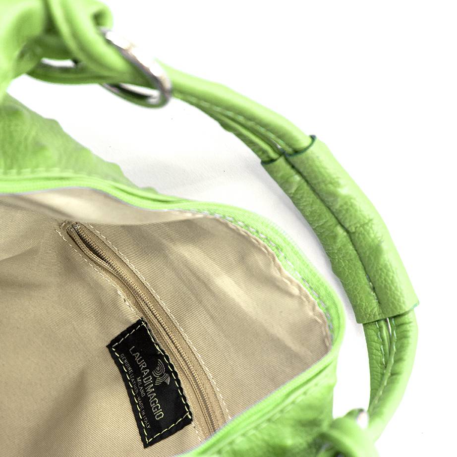 Laura Di Maggio ASIA – hobo bag in pelle stampa chiodo verde mela Convenienza