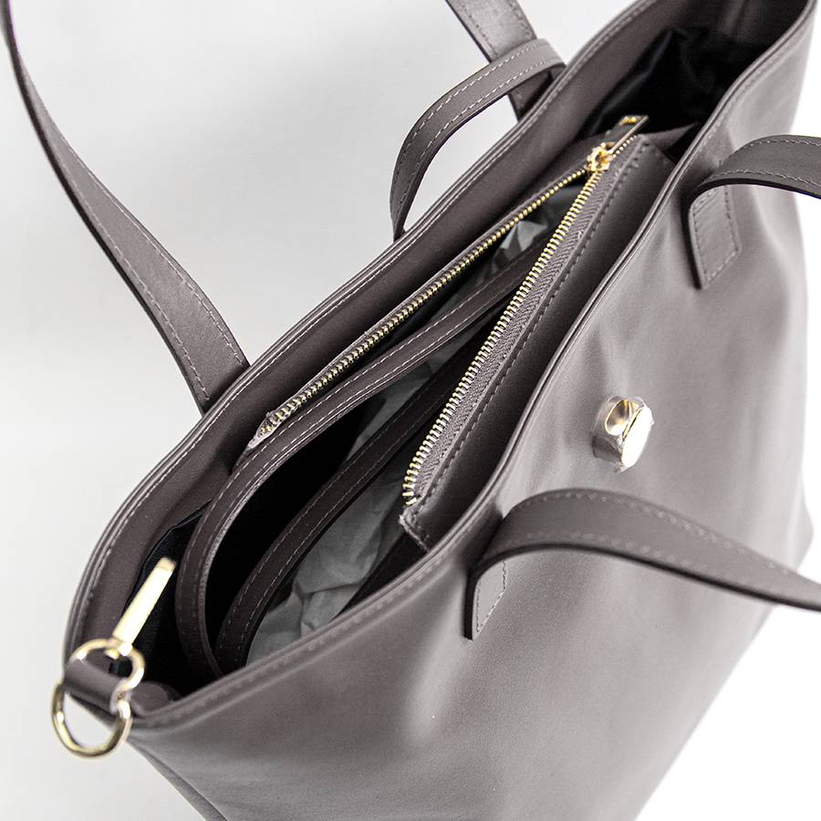 Laura Di Maggio LADY – shopping in pelle soft acacia Presa