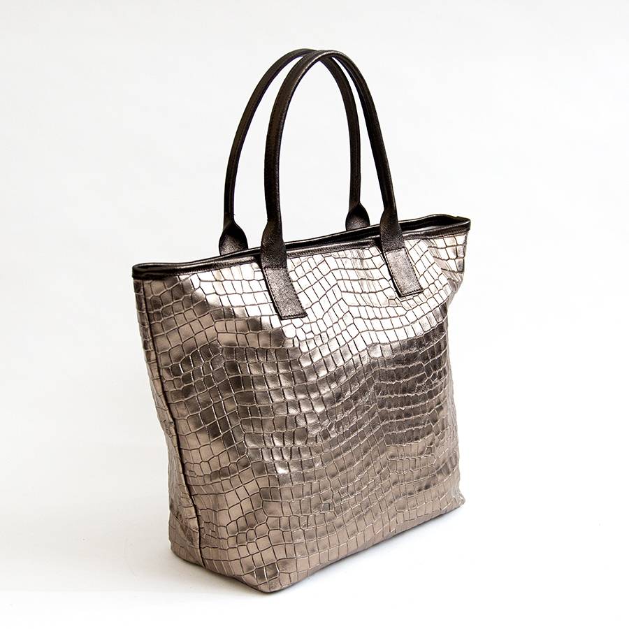 Laura Di Maggio ALTEA – shopping in pelle laminata stampa cocco Nuovo