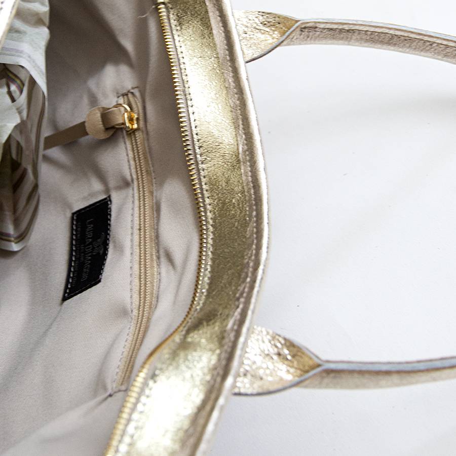 Laura Di Maggio ALTEA – shopping in pelle stampa chiodo bronzo Qualità