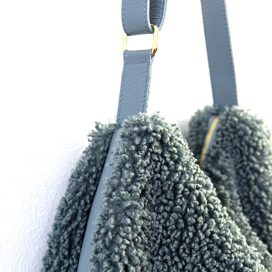 Laura Di Maggio BOUCLE’ – sacca in pelle e pelliccia ecologica avio Fino Al -60%