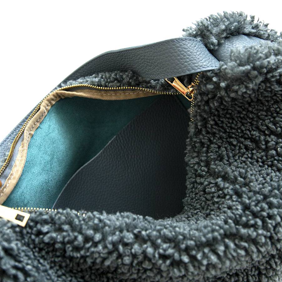 Laura Di Maggio BOUCLE’ – sacca in pelle e pelliccia ecologica avio Fino Al -60%