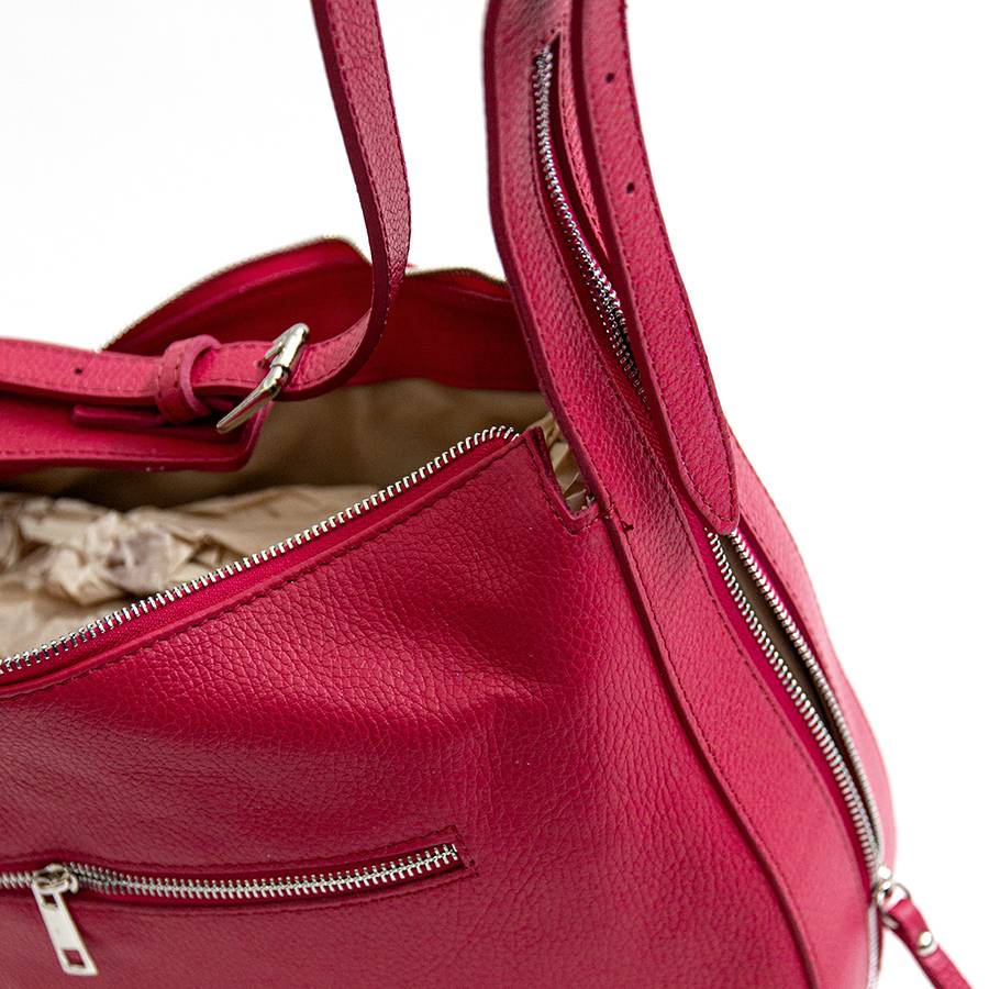 Laura Di Maggio VIKY – Sacca con manico regolabile in pelle azalea Offerta