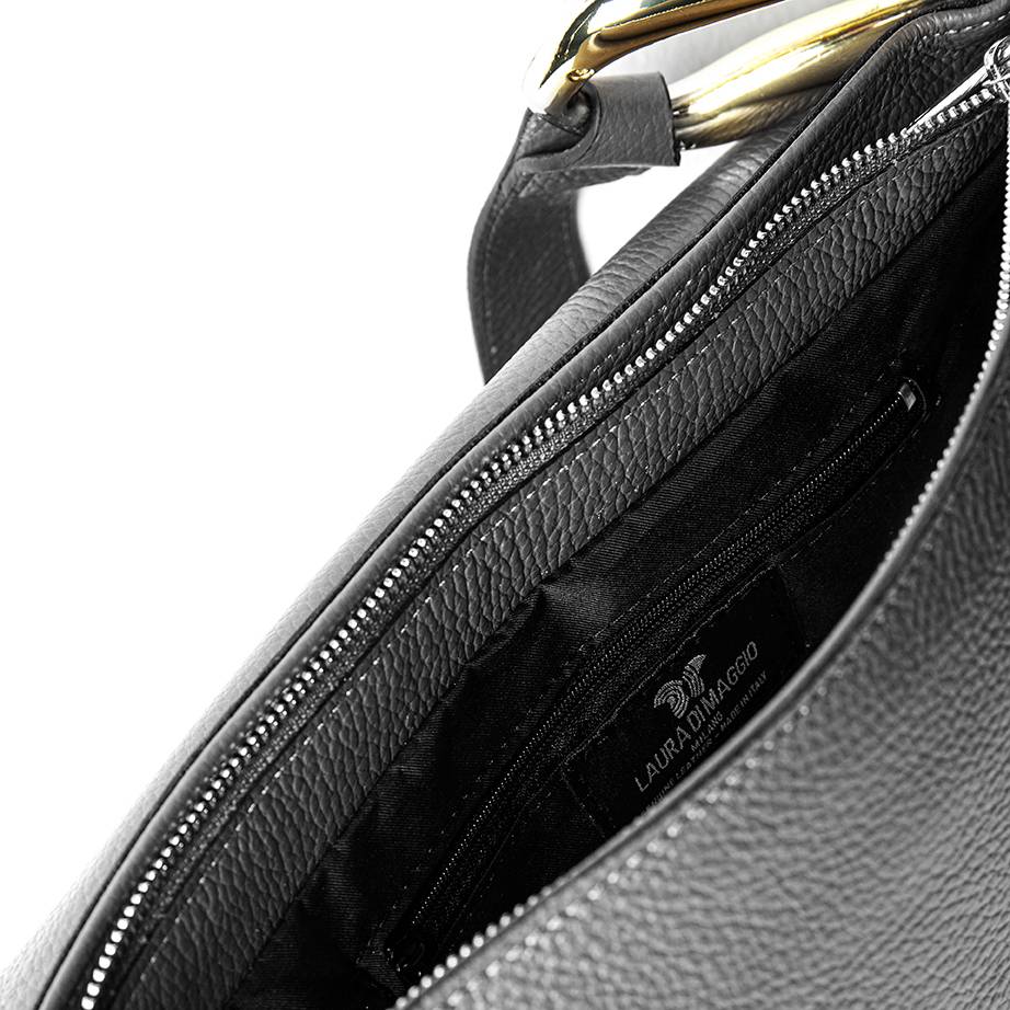 Laura Di Maggio ZELDA – borsa a spalla in pelle nera 2025