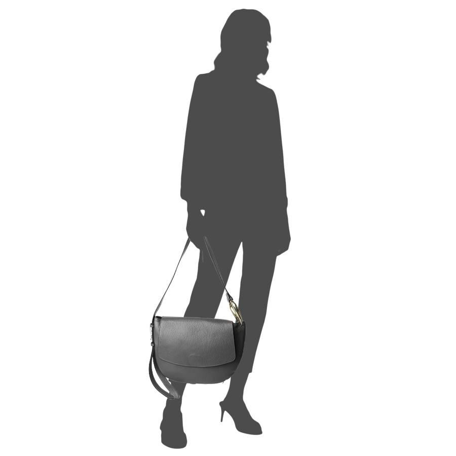 Laura Di Maggio ZELDA – borsa a spalla in pelle nera 2025