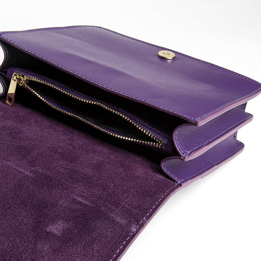 Laura Di Maggio LEA – Postina in pelle saffiano viola Soddisfazione Garantita