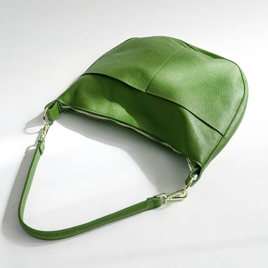 Laura Di Maggio LOREN – Sacca con tasche in pelle verde aloe Promozione Limitata