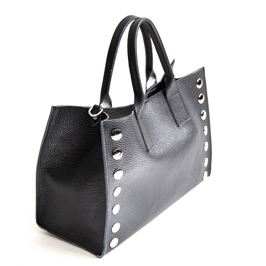 Laura Di Maggio SAM BIG – Shopping con borchie in pelle nera Shopping Online