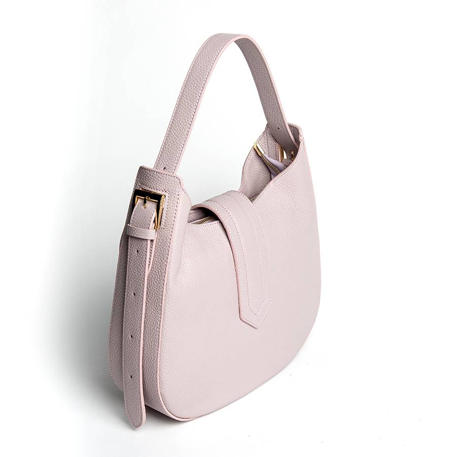 Laura Di Maggio JASMINE – Hobo bag in pelle dollaro orchidea Presa